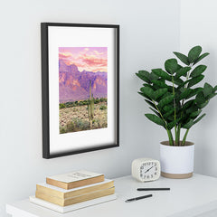 83 Oranges Cactus Sunset Recessed Framing Rectangle
