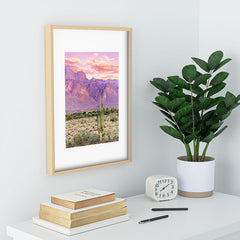 83 Oranges Cactus Sunset Recessed Framing Rectangle