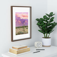 83 Oranges Cactus Sunset Recessed Framing Rectangle