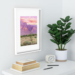 83 Oranges Cactus Sunset Recessed Framing Rectangle