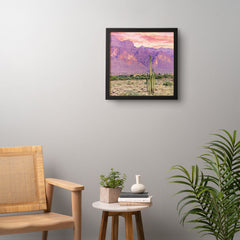 83 Oranges Cactus Sunset Framed Wall Art