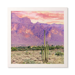 83 Oranges Cactus Sunset Framed Wall Art