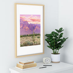 83 Oranges Cactus Sunset Recessed Framing Rectangle