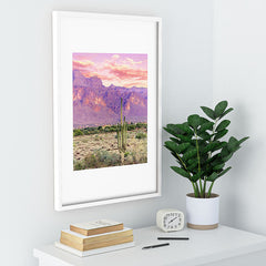 83 Oranges Cactus Sunset Recessed Framing Rectangle