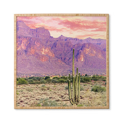 83 Oranges Cactus Sunset Framed Wall Art