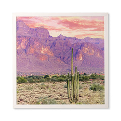 83 Oranges Cactus Sunset Framed Wall Art