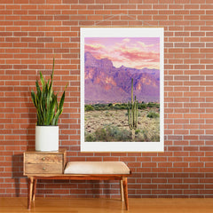 83 Oranges Cactus Sunset Art Print
