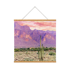 83 Oranges Cactus Sunset Art Print