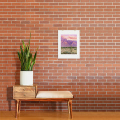 83 Oranges Cactus Sunset Art Print