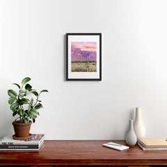 83 Oranges Cactus Sunset Framed Art Print