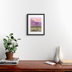 83 Oranges Cactus Sunset Framed Art Print