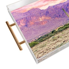 83 Oranges Cactus Sunset Acrylic Tray