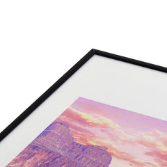 83 Oranges Cactus Sunset Metal Framed Art Print