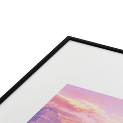 83 Oranges Cactus Sunset Metal Framed Art Print