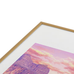 83 Oranges Cactus Sunset Metal Framed Art Print