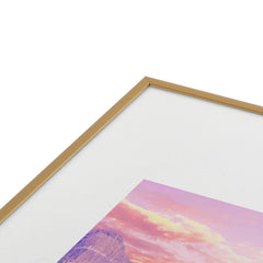 83 Oranges Cactus Sunset Metal Framed Art Print