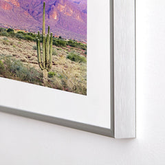 83 Oranges Cactus Sunset Metal Framed Art Print