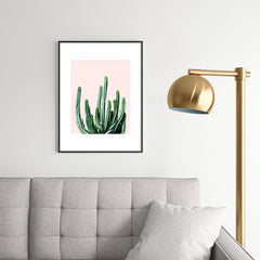 83 Oranges Cactus V6 Metal Framed Art Print