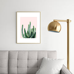 83 Oranges Cactus V6 Metal Framed Art Print