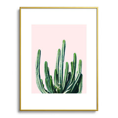 83 Oranges Cactus V6 Metal Framed Art Print