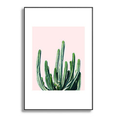 83 Oranges Cactus V6 Metal Framed Art Print