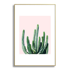 83 Oranges Cactus V6 Metal Framed Art Print