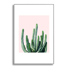 83 Oranges Cactus V6 Metal Framed Art Print