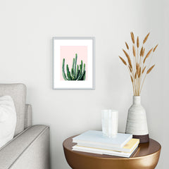 83 Oranges Cactus V6 Metal Framed Art Print