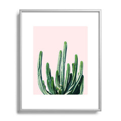 83 Oranges Cactus V6 Metal Framed Art Print