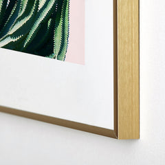 83 Oranges Cactus V6 Metal Framed Art Print