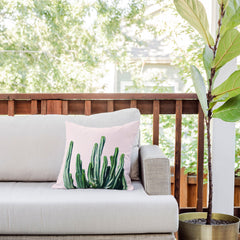 83 Oranges Cactus V6 Outdoor Throw Pillow