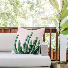 83 Oranges Cactus V6 Outdoor Throw Pillow