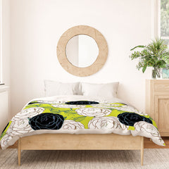 83 Oranges Carnations Duvet Cover