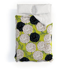 83 Oranges Carnations Duvet Cover