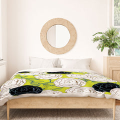 83 Oranges Carnations Duvet Cover