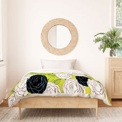 83 Oranges Carnations Duvet Cover