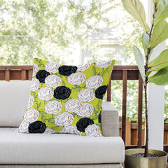 83 Oranges Carnations Outdoor Throw Pillow