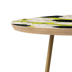 83 Oranges Carnations Round Side Table