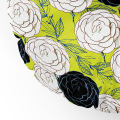 83 Oranges Carnations Floor Pillow Round