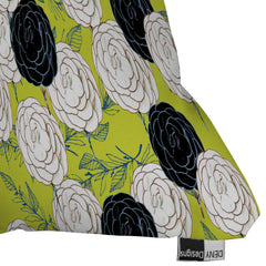 83 Oranges Carnations Outdoor Throw Pillow