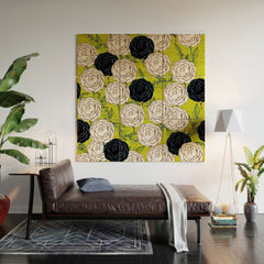 83 Oranges Carnations Wood Wall Mural