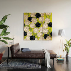 83 Oranges Carnations Wood Wall Mural