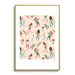 83 Oranges Central Park Zumba Metal Framed Art Print
