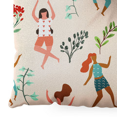 83 Oranges Central Park Zumba Floor Pillow Square