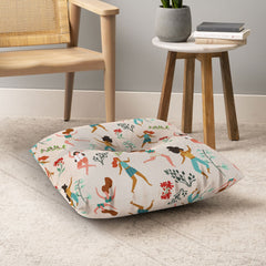 83 Oranges Central Park Zumba Floor Pillow Square