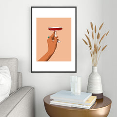 83 Oranges Cheers to Love Metal Framed Art Print