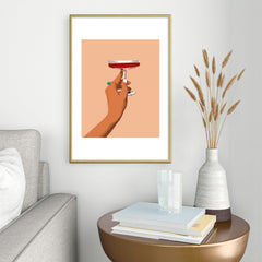83 Oranges Cheers to Love Metal Framed Art Print