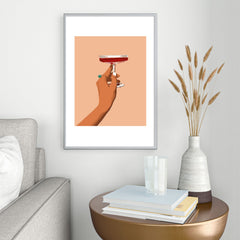 83 Oranges Cheers to Love Metal Framed Art Print