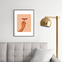 83 Oranges Cheers to Love Metal Framed Art Print