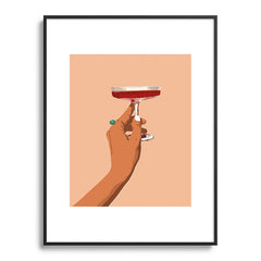 83 Oranges Cheers to Love Metal Framed Art Print